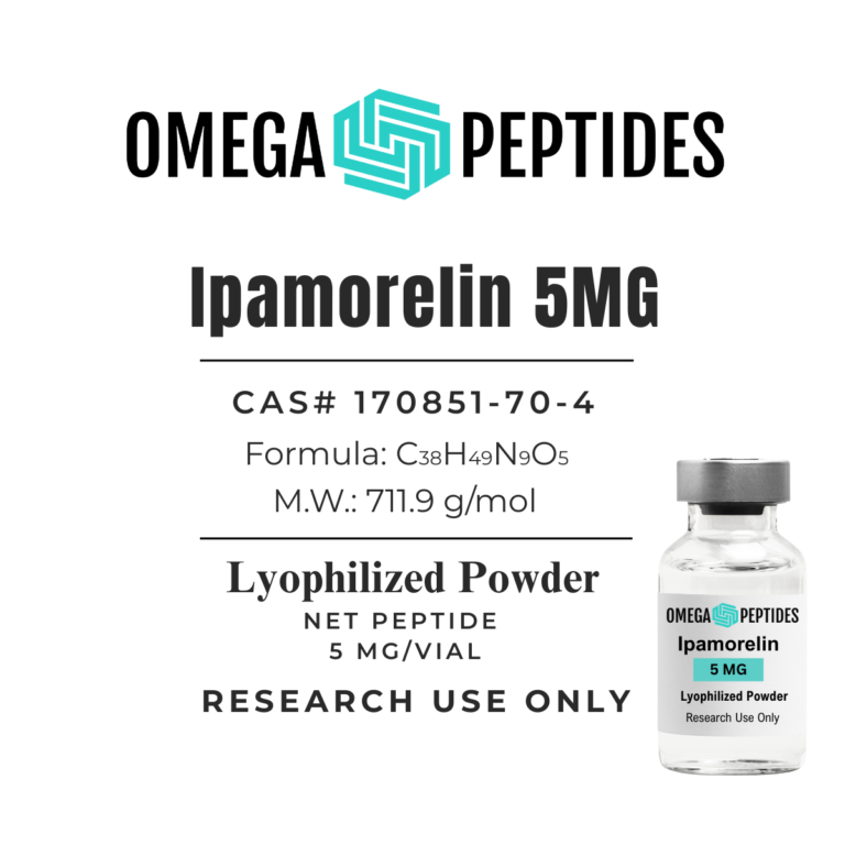 Ipamorelin 5mg (RUO) Ipamorelin 5mg lyophilized research peptide