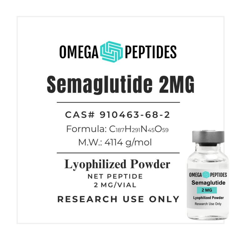 Semaglutide 2mg (RUO) Semaglutide 2mg lyophilized research peptide