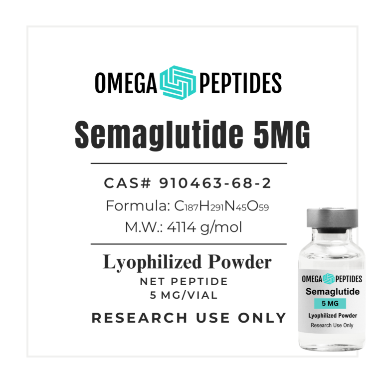 Semaglutide 5mg (RUO) Semaglutide 5mg lyophilized research peptide