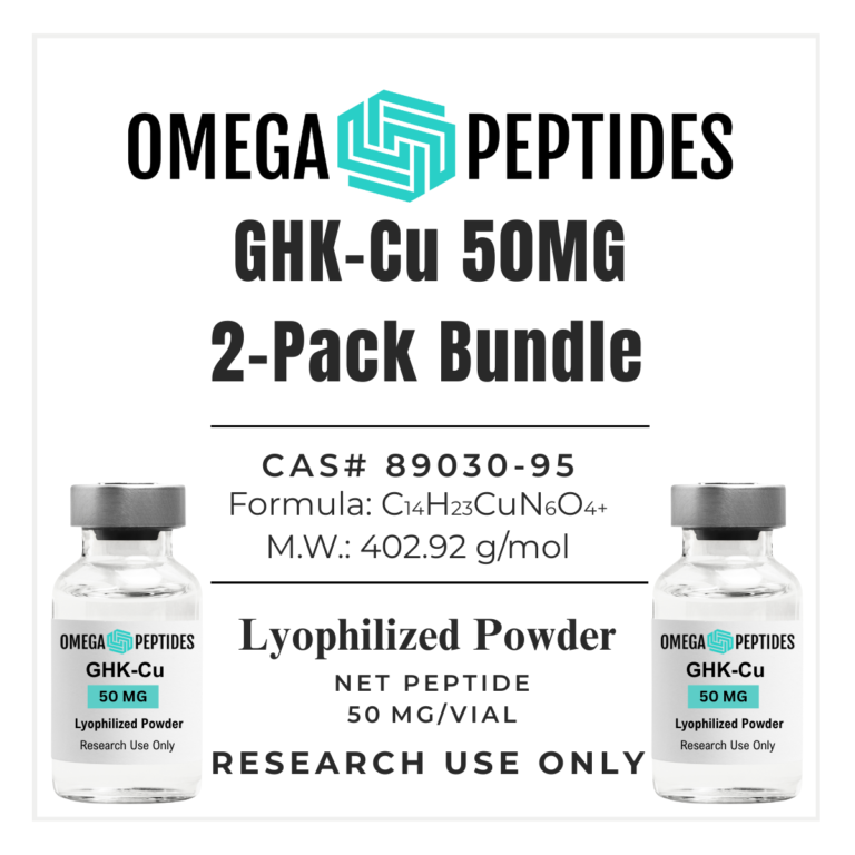 GHK-Cu 50mg 2-Pack (RUO) GHK-Cu 50mg 2-Pack lyophilized research peptide