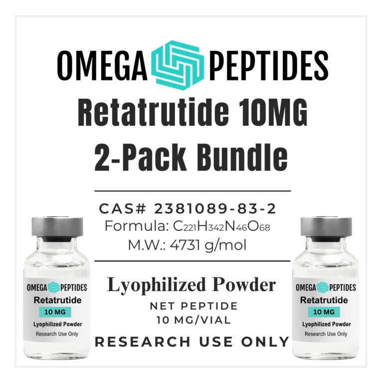 Retatrutide 10mg 2-Pack lyophilized research peptide