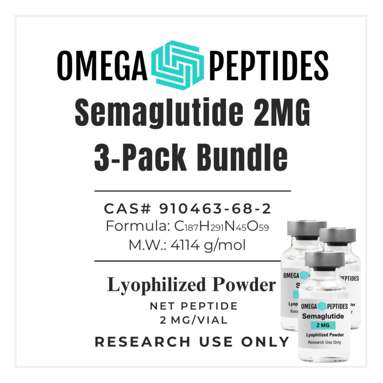 Semaglutide 2mg 3-Pack (RUO) Semaglutide 2mg 3-Pack lyophilized research peptide