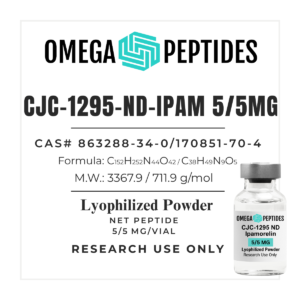CJC-1295 No DAC + Ipamorelin Blend 5/5mg lyophilized research peptide