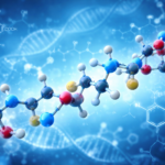 research peptides molecular structure illustration
